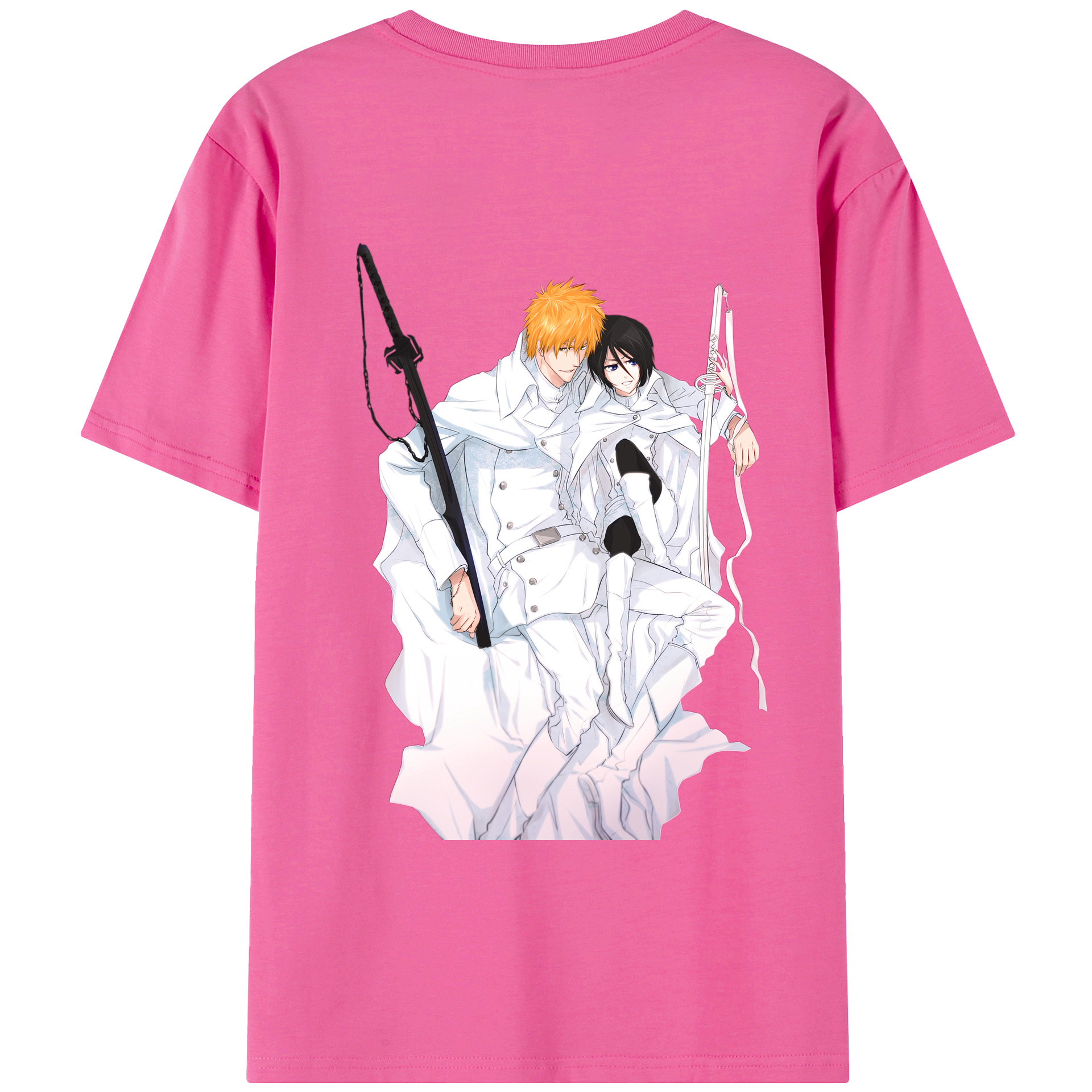 （画像用） ブリーチ 黒崎一護（くろさき いちご）BLEACH Kurosaki Ichigo レディース半袖Tシャツ(バックプリント)